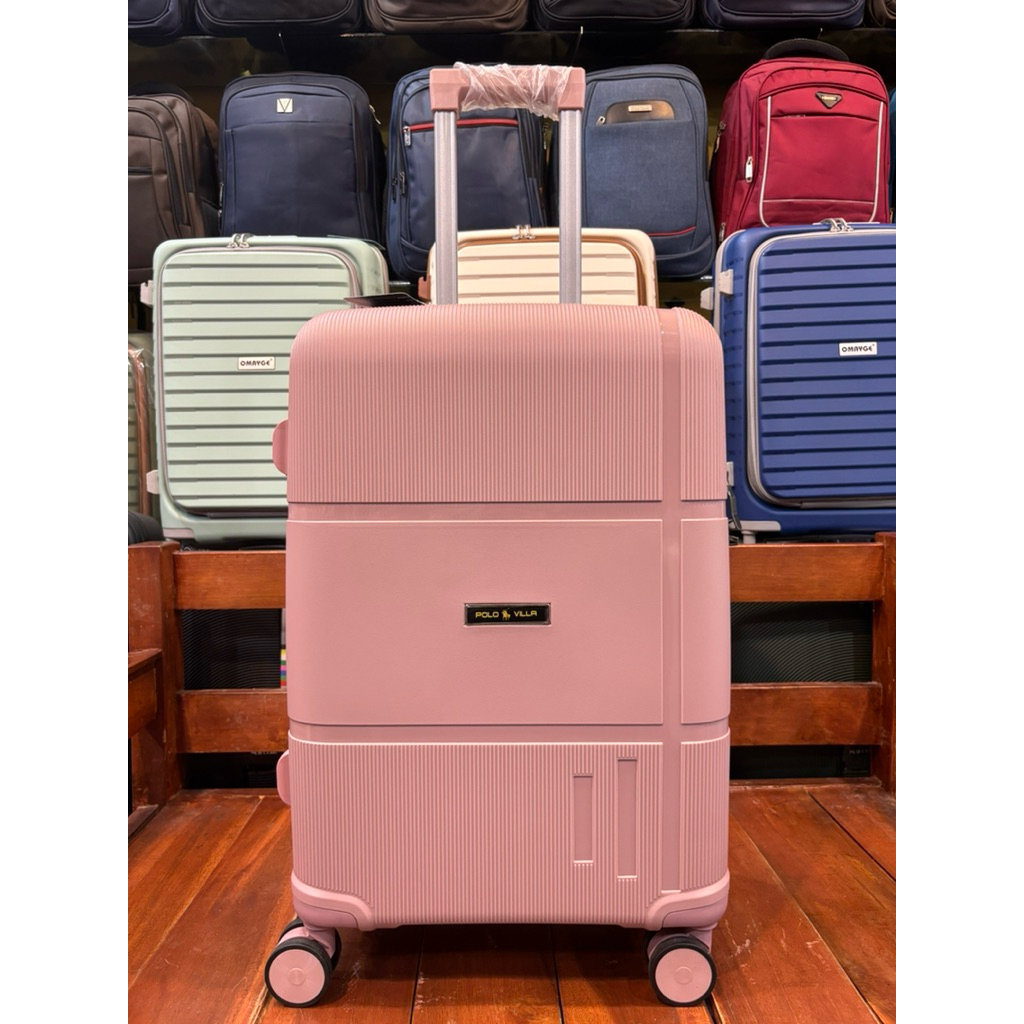 Koper hardcase PP( poly polyene) Polo villa ukuran 20 inci size kabin anti pecah tahan air Roda 360 