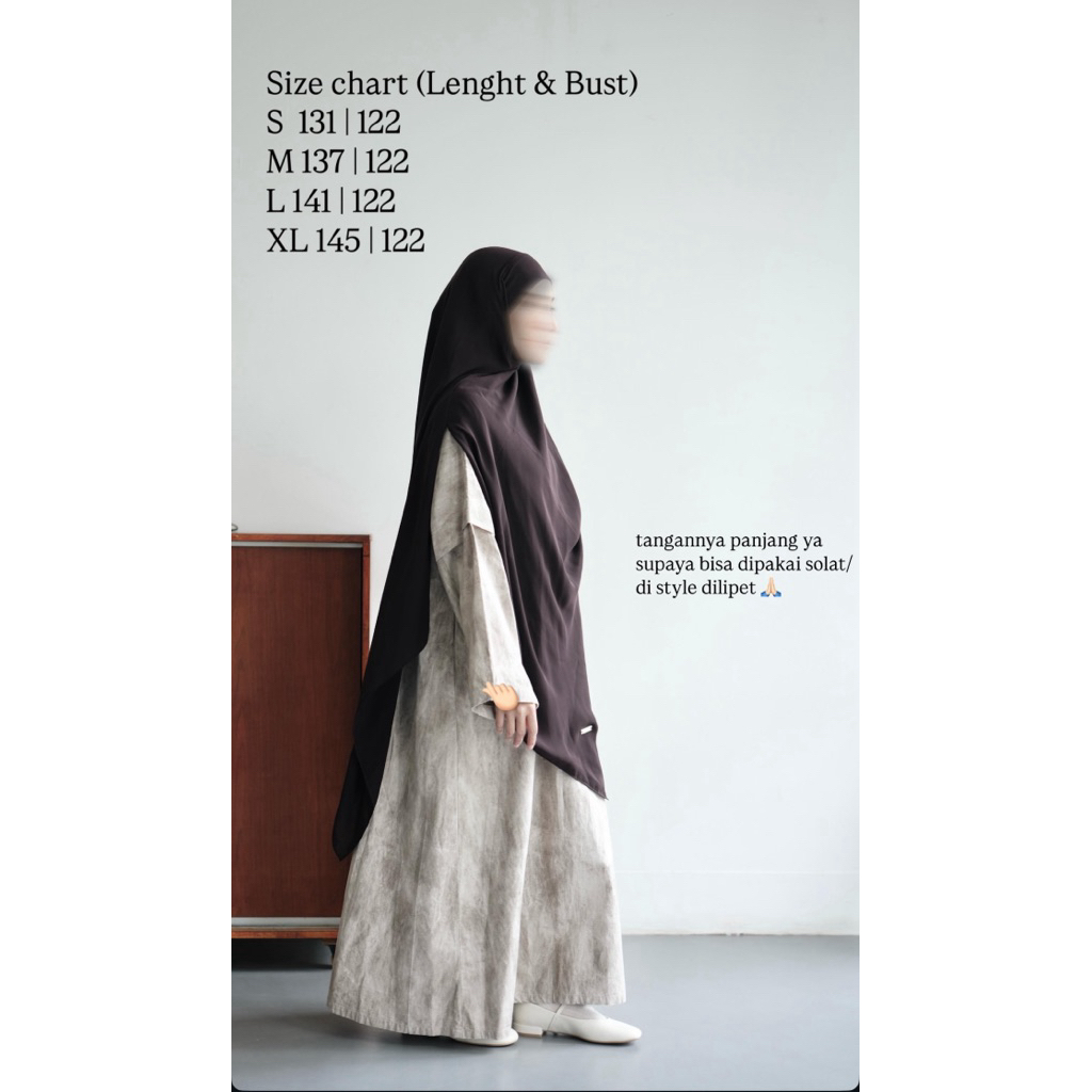 YALLA abaya aqsamodestwear NWT natural size S