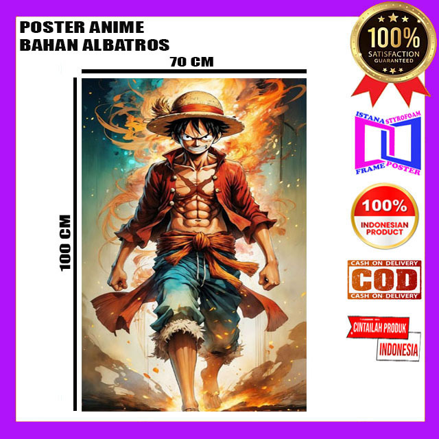 Poster jumbo bahan albatros uk 70 x 100 karakter anime