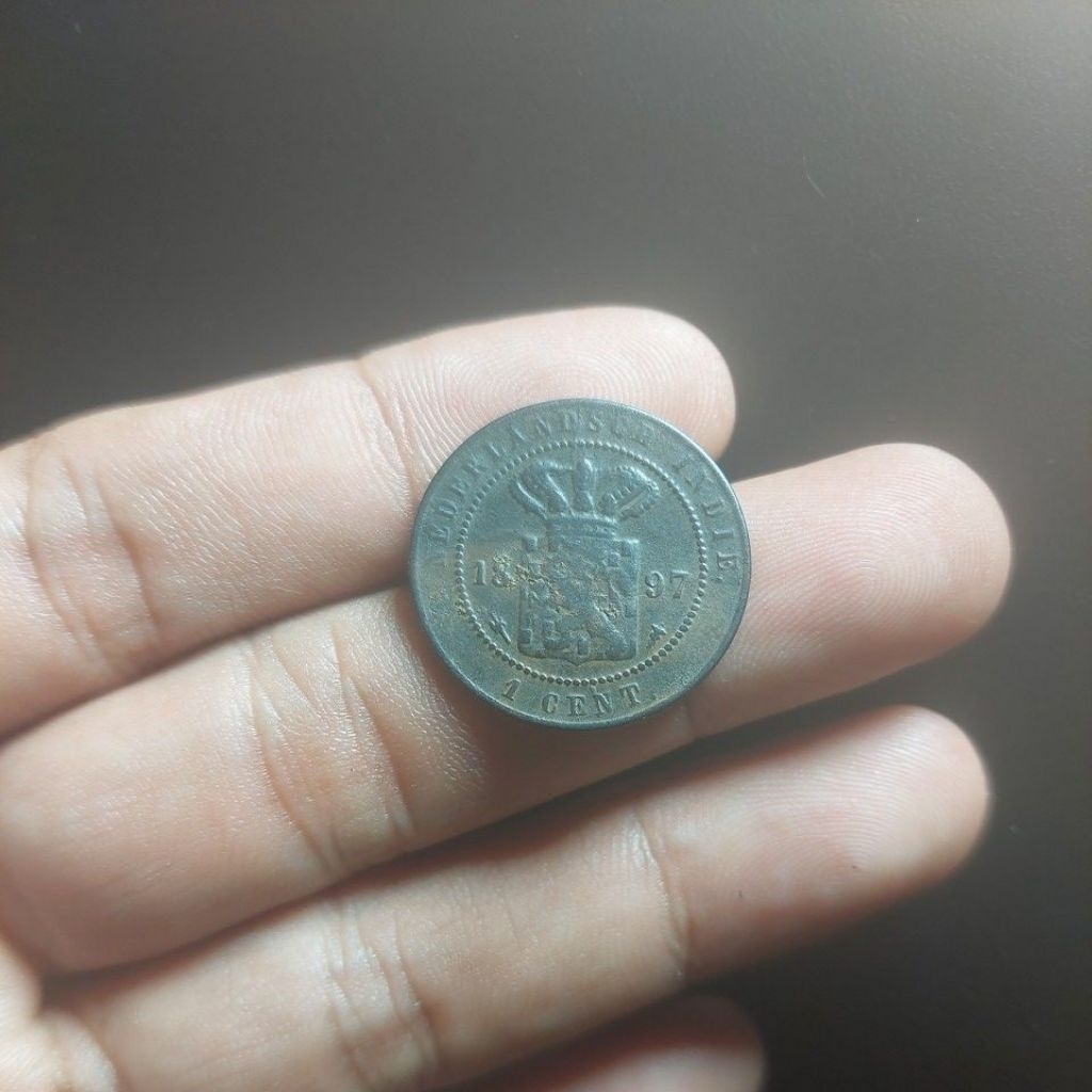 Koin Belanda tahun 1897 asli