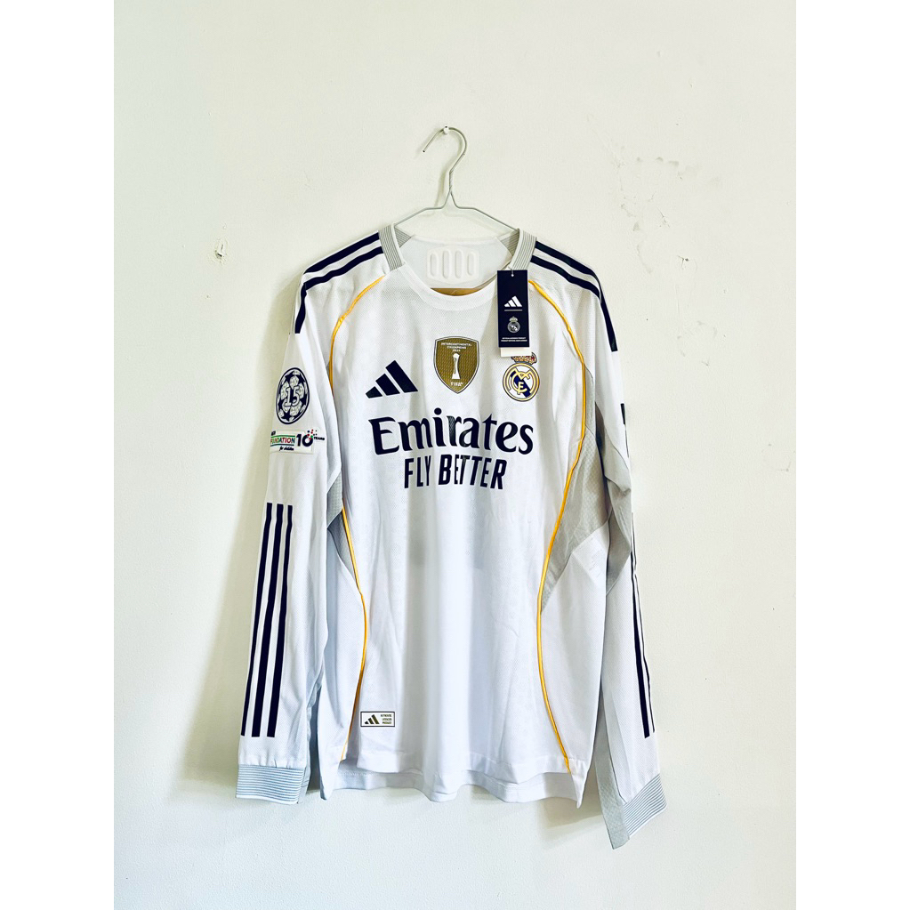 Jersey Real Madrid Home 2025-26 Long sleeve Mbappe 10