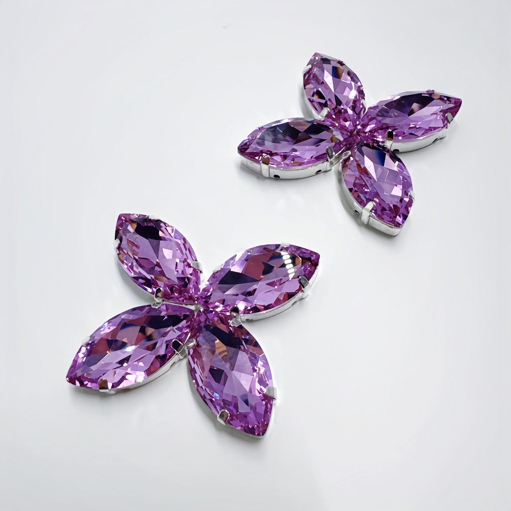 Kristal Jahit Kristal Cangkang Payet Cangkang Premium 17x32mm (Daun)(Grade S),HARGA PER 1 PCS , SPEC