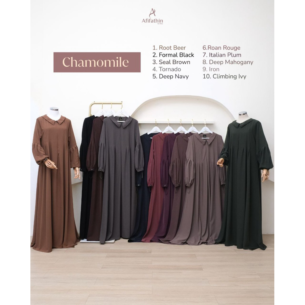 READY GAMIS CHAMOMILE AFIFATHIN/GAMIS AFIFATHIN/GAMIS POLOS/GAMIS MUSLIMAH/GAMIS SET CHAMOMILE /GAMI
