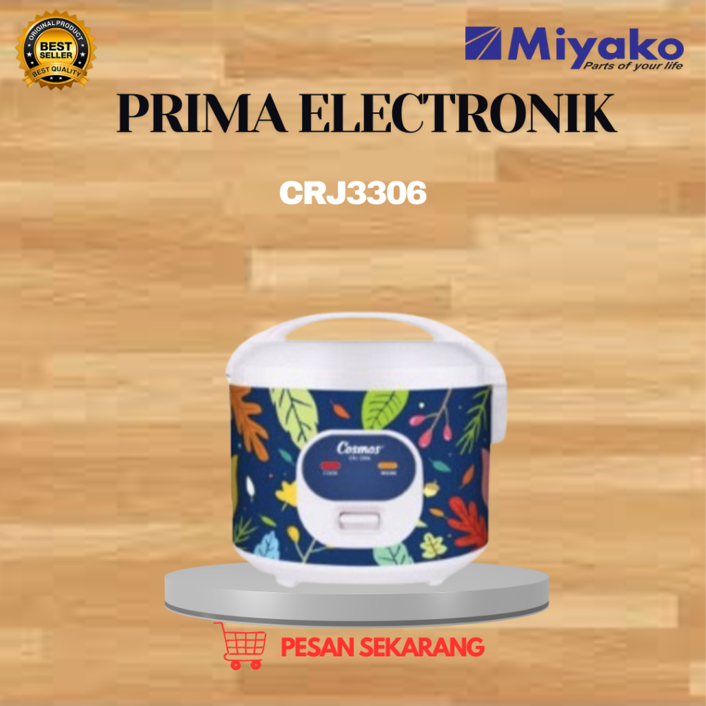 COSMOS RICE COOKER CRJ 3306 1.8L/CRJ3306/CRJ-3306/CRJ 3306/RICE COOKER ORIGINAL COSMOS/GARANSI RESMI