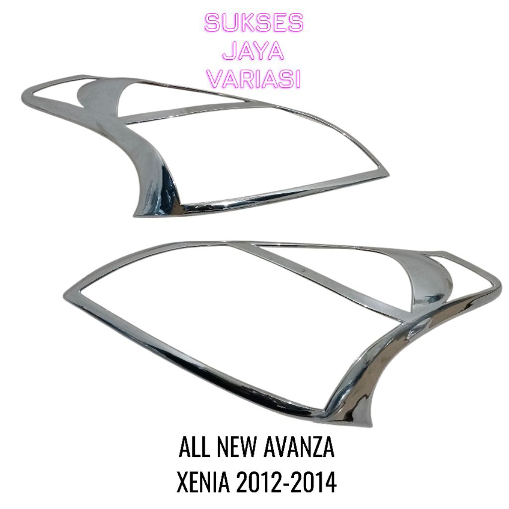 GARNISH LAMPU DEPAN MOBIL ALL NEW AVANZA XENIA 2012-2014 CHROME
