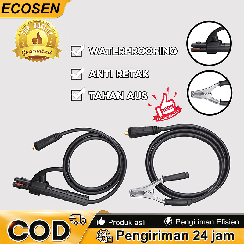 ECOSEN Kabel Las Set 10 Meter Plus stang Las Kabel Mesin Las Listrik
