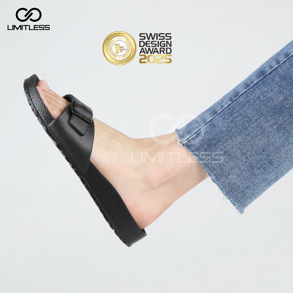 Limitless - Sandal Wanita Slide Terbaru Ringan Sendal Slip On Cewek Rumahan Kekinian Fashionable