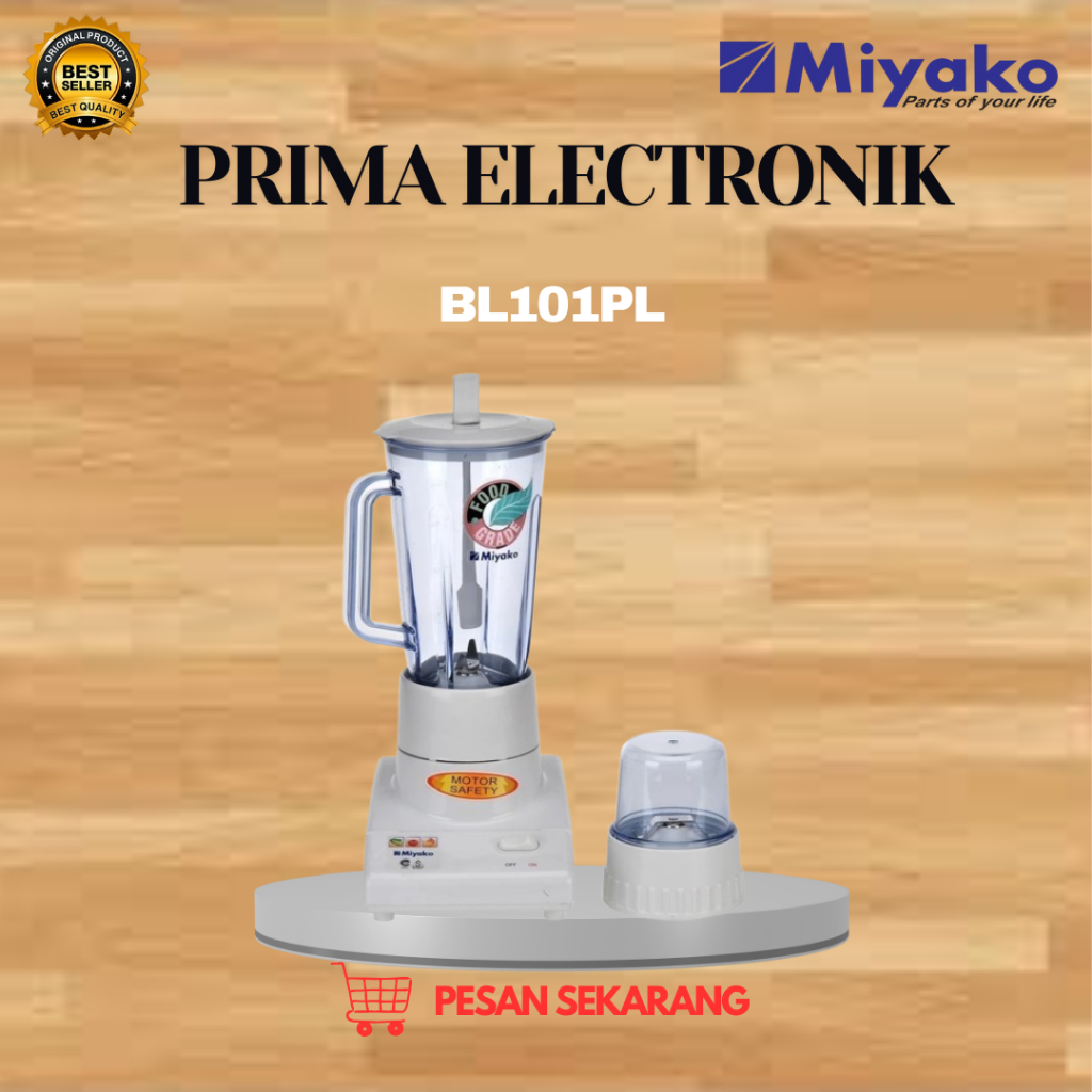 Miyako Blender 1 Liter BL-101PL/BL101PL/BL101 PL/BL 101PL/BL-101 PL/BL 101 PL Blender Plastik