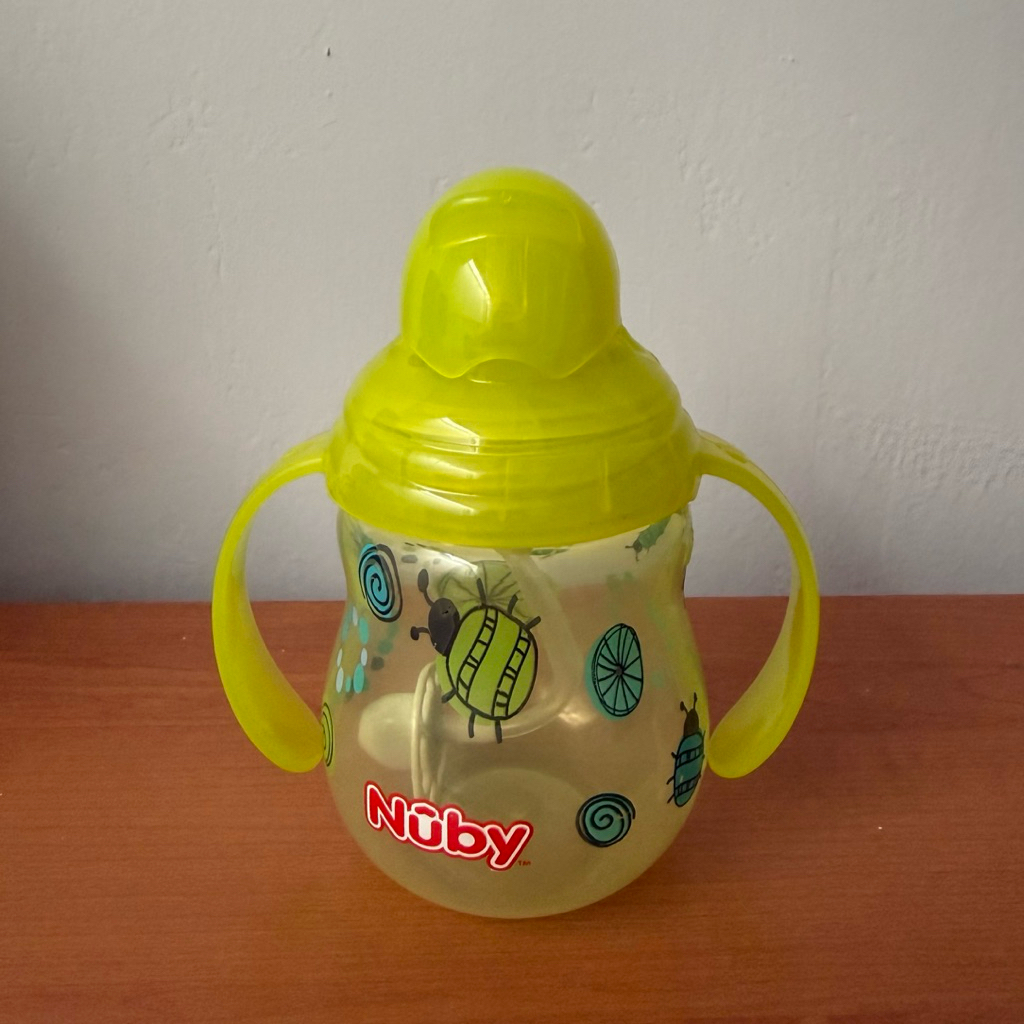 [Preloved Like New] Nuby 360 Tritan Training Straw Sippy Cup 270 ml | gelas belajar minum balita den