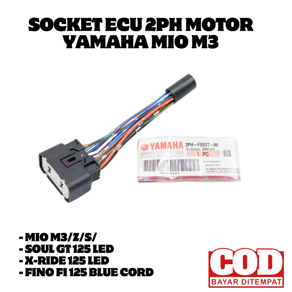 Ori Socket ECU 2PH Motor Yamaha Mio M3 / S / Z / X-Ride / Fino FI - Soket Sensor ECU Mio M3 premium