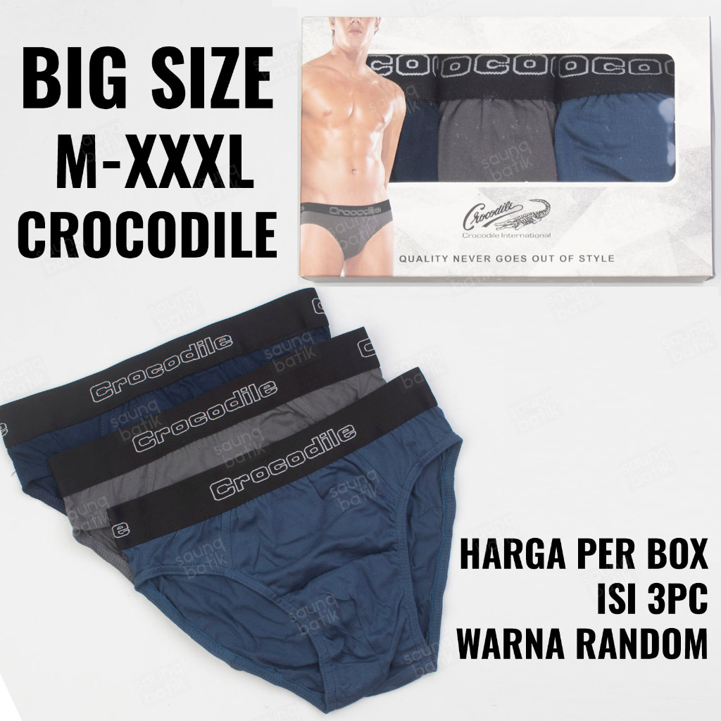 M-3XL CROCODILE CD PRIA JUMBO BIG SIZE CELANA DALAM PRIA CROCODILE 252 ORIGINAL PAKAIAN DALAM PRIA