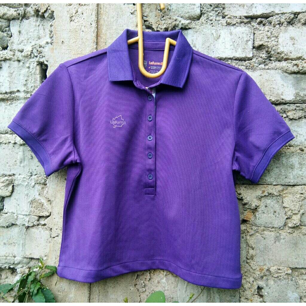 Kaos Polo Wanita Cewek Large LUFUMA Ungu Preloved
