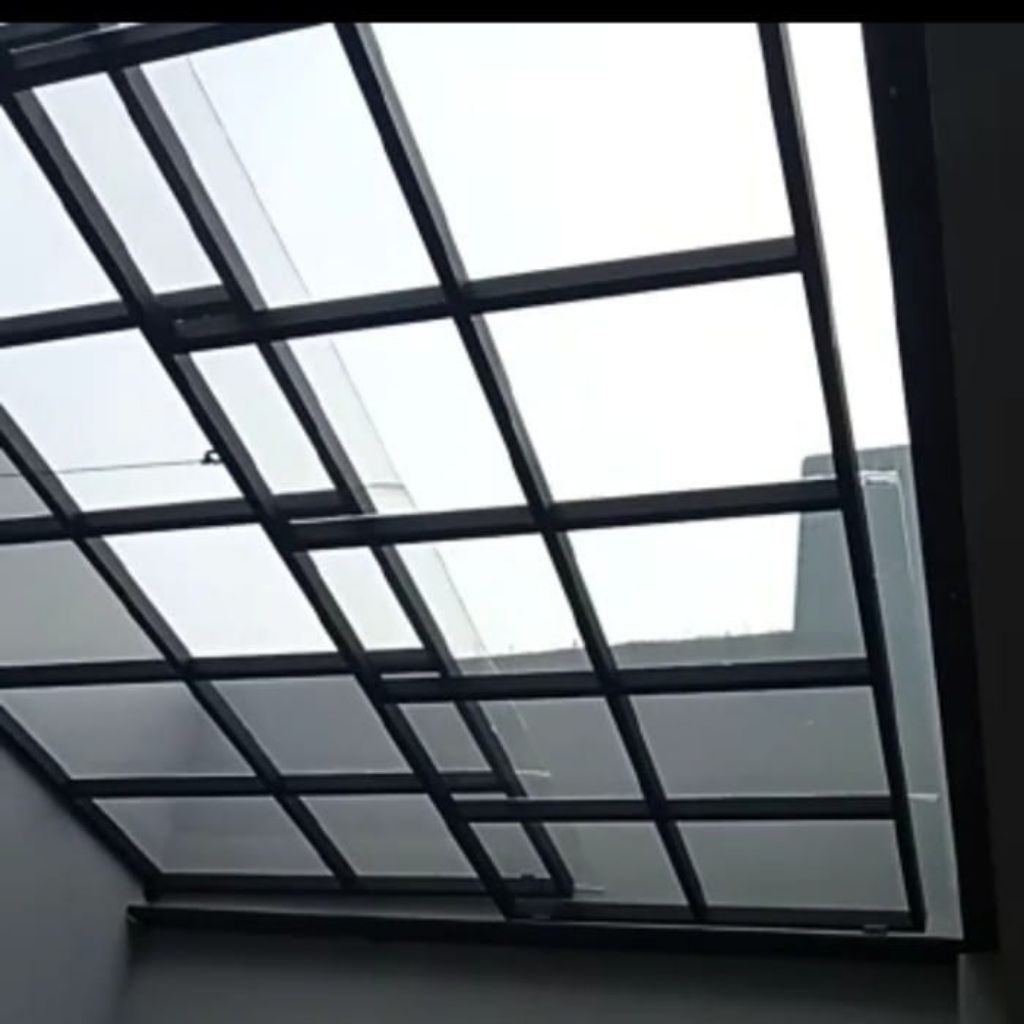 Kanopi sliding atap solarflat minimalis