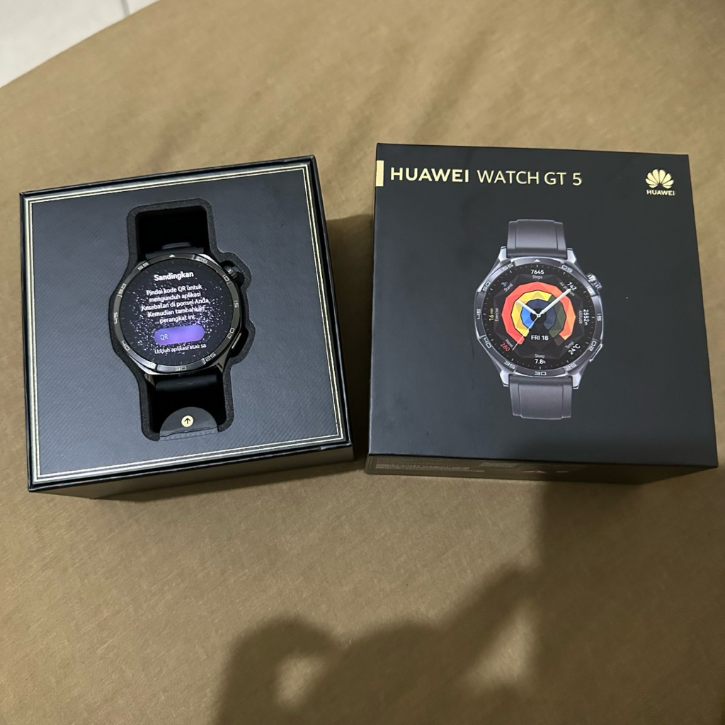 Huawei GT 5 black 46mm fullset garansi on