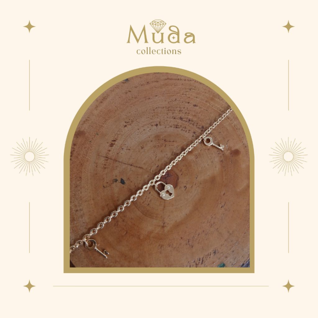 Gelang rantai dewasa gantelan kunci dan gembok 300/6k