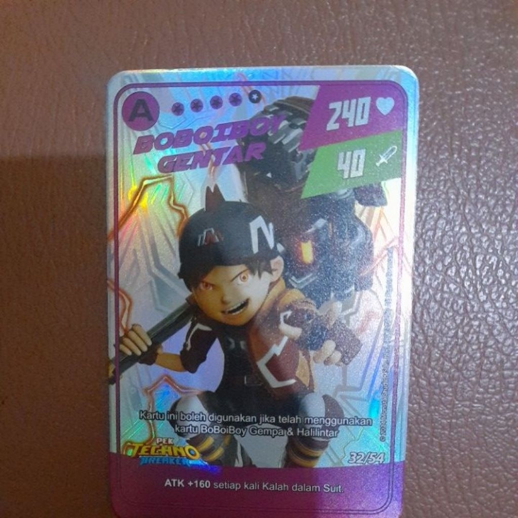 boboiboy monsta galaxy card pek techno breaker tipe A boboiboy gentar