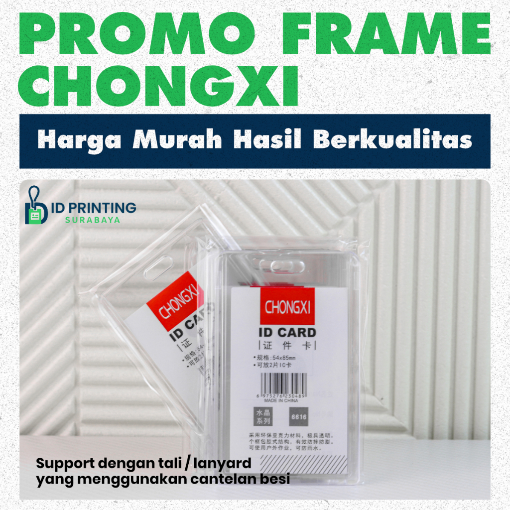 FRAME ID CARD HOLDER AKRILIK MERK CHONGXI FRAME IDCARD