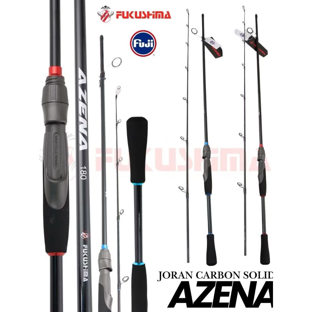 Joran Carbon Fukushima Azena 8-17LBS Carbon Solid Fleksibel untuk Ikan Kecil & Besar