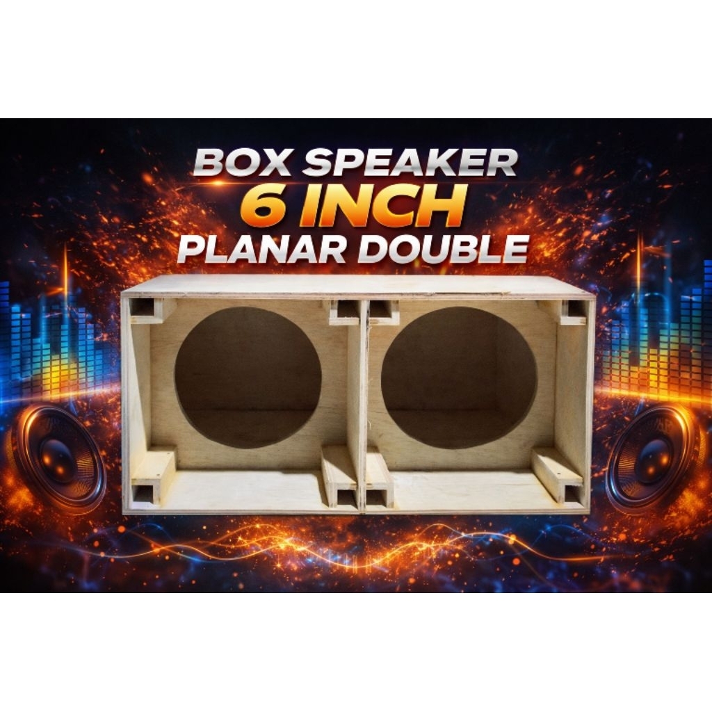 box speaker line planar double 6 inch bahan tebal 8-9 mm