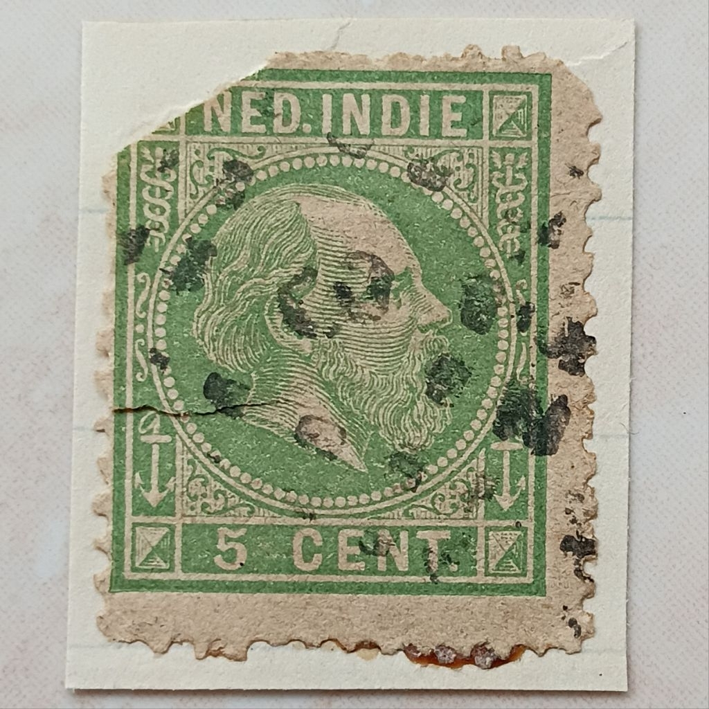 Perangko Prangko Kuno Nederland Indie Hindia Belanda 5 Cent 1870 Seri Willem III - YN3075