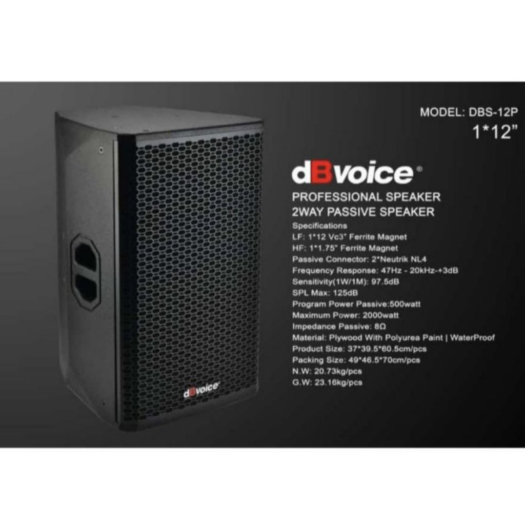Speaker pasif dBvoice dbs 12p original 12inch passive |MELODY CLASSIC