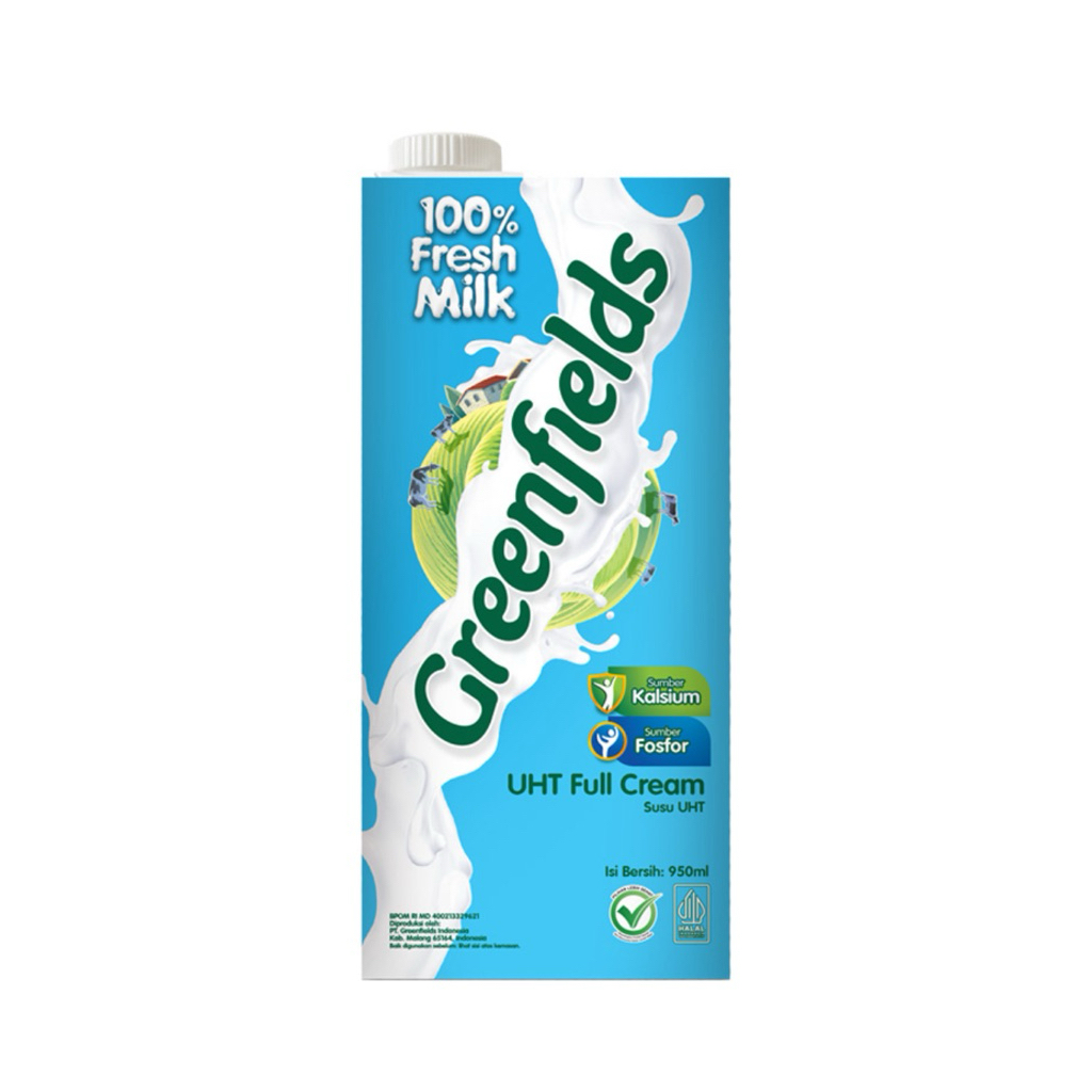 Greenfields Susu UHT Full Cream Kotak 950 ml