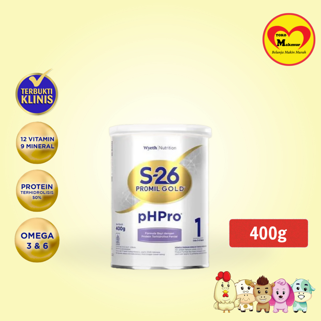 S-26 Promil Gold pH Pro Tahap 1 (0-6 Bulan) 400gr / Toko Makmur Gresik