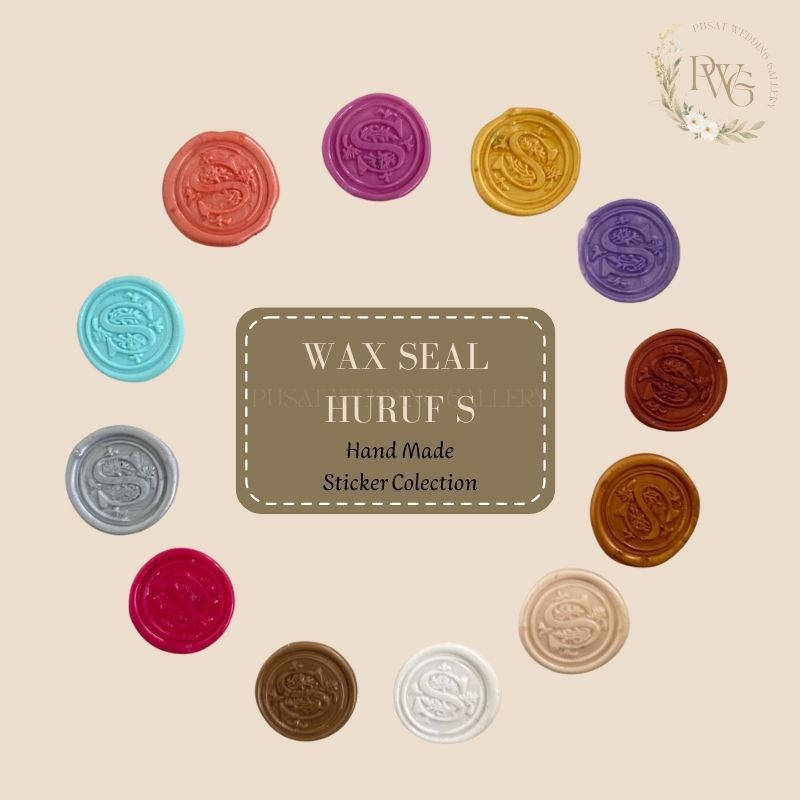 Huruf S - Wax Stamp Alphabet / Costum Huruf Lilin Segel Undangan / Stamp Handmade +/- 2,5 cm