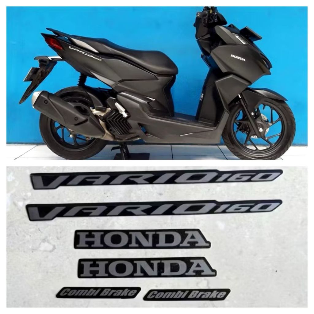 Stiker Striping Lis Body Motor Vario 160 2022 2023 Hitam Doff