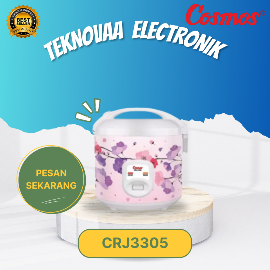 Cosmos Rice Cooker 1.8L CRJ-3305/CRJ3305/CRJ3305/CRJ 3305/CRJ-3305/CRJ 3305 Anti Lengket