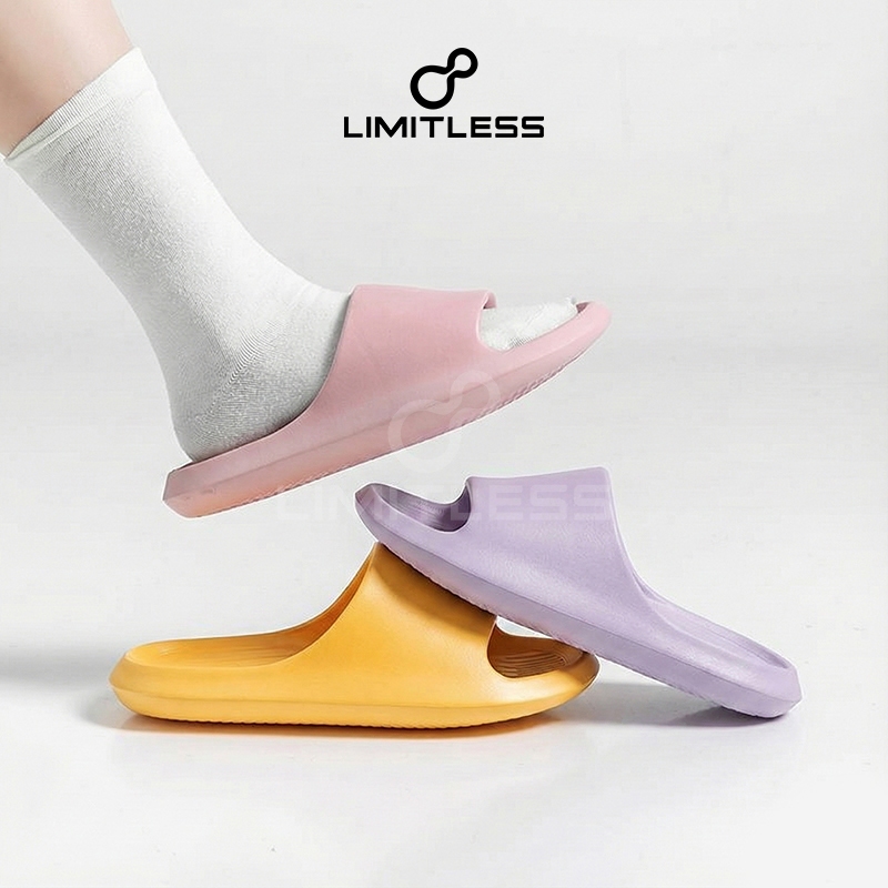 Limitless - Sandal Wanita Limitless Sendal Selop Wanita Rumah Slip On Cewek Empuk Slip On Anti Slip