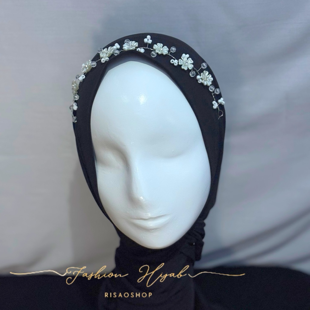 Headpiece | bando | bandana manik manik | mahkota tiara rambut | hiasan kepala |hijab | jilbab | kaw