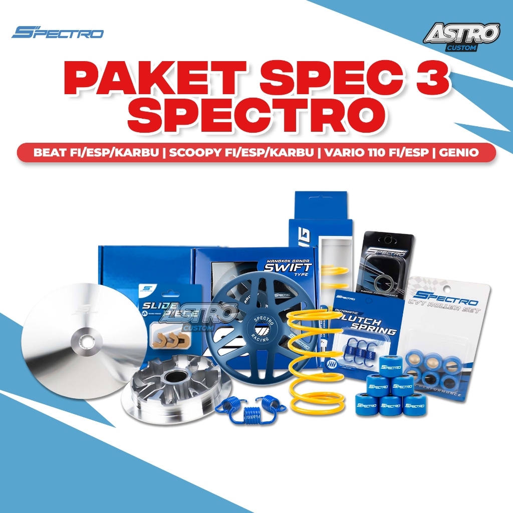 Spectro Spec 3 Swift Beat Fi Scoopy Fi ESP Genio Deluxe Vario 110 Fi Mangkok Ganda Roller Pulley Per