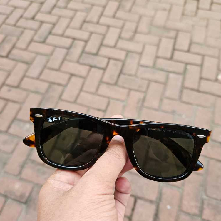 KACAMATA RAYBAN WAYFARER RB2140 TORTOISE LENSA HIJAU POLARIZED ORIGINAL