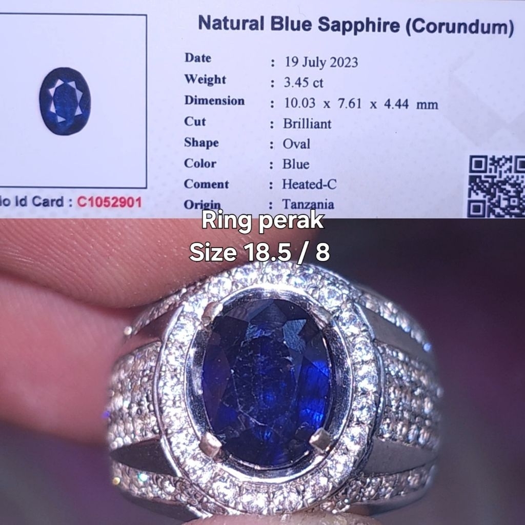 natural blue sapphire tanzania