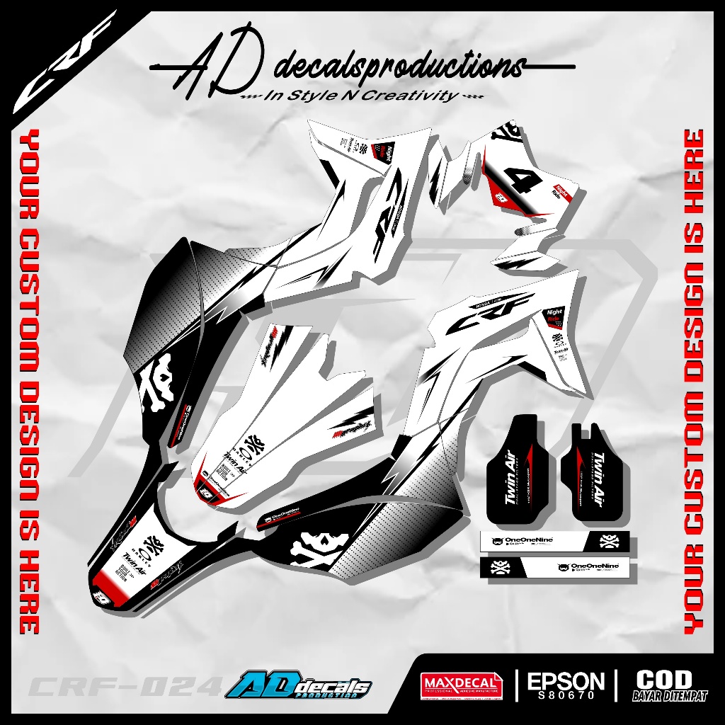 Decal Stiker crf 150 Premium Full Body Keren ad decals-024