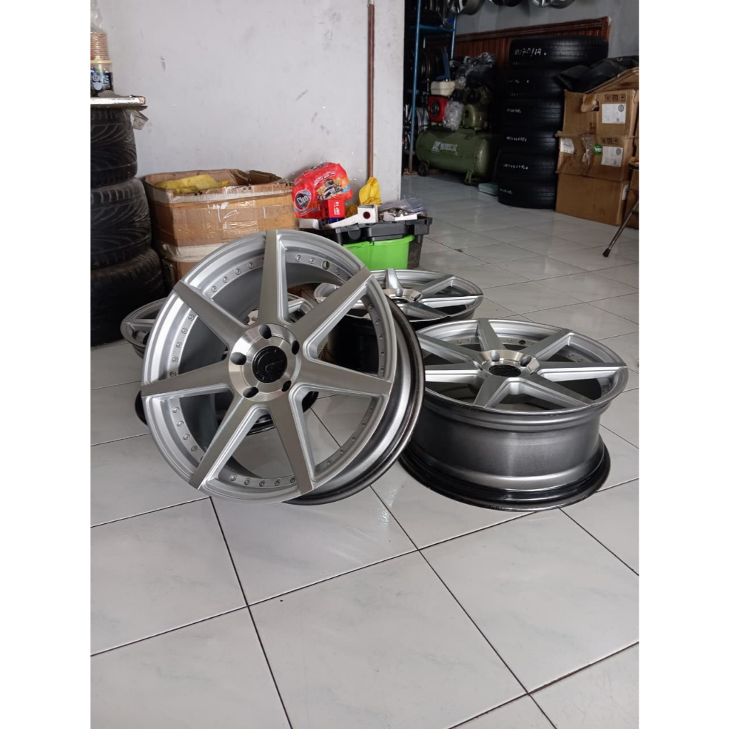 Obral Velg Mobil 4 Biji R17 Hyper Silver Vossen Cv7 R17 x 7.5 inch H5 x 114.3 ET 35 Second Mulus Lik