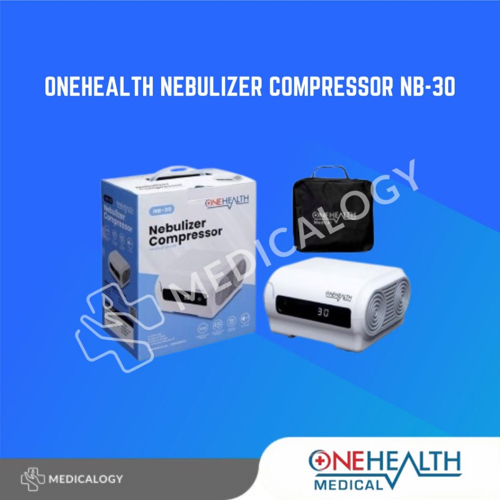 Onehealth Nebulizer Compressor NB-30 untuk Mengobati Penyakit Pernafasan, Asma, Bronkitis, COPD
