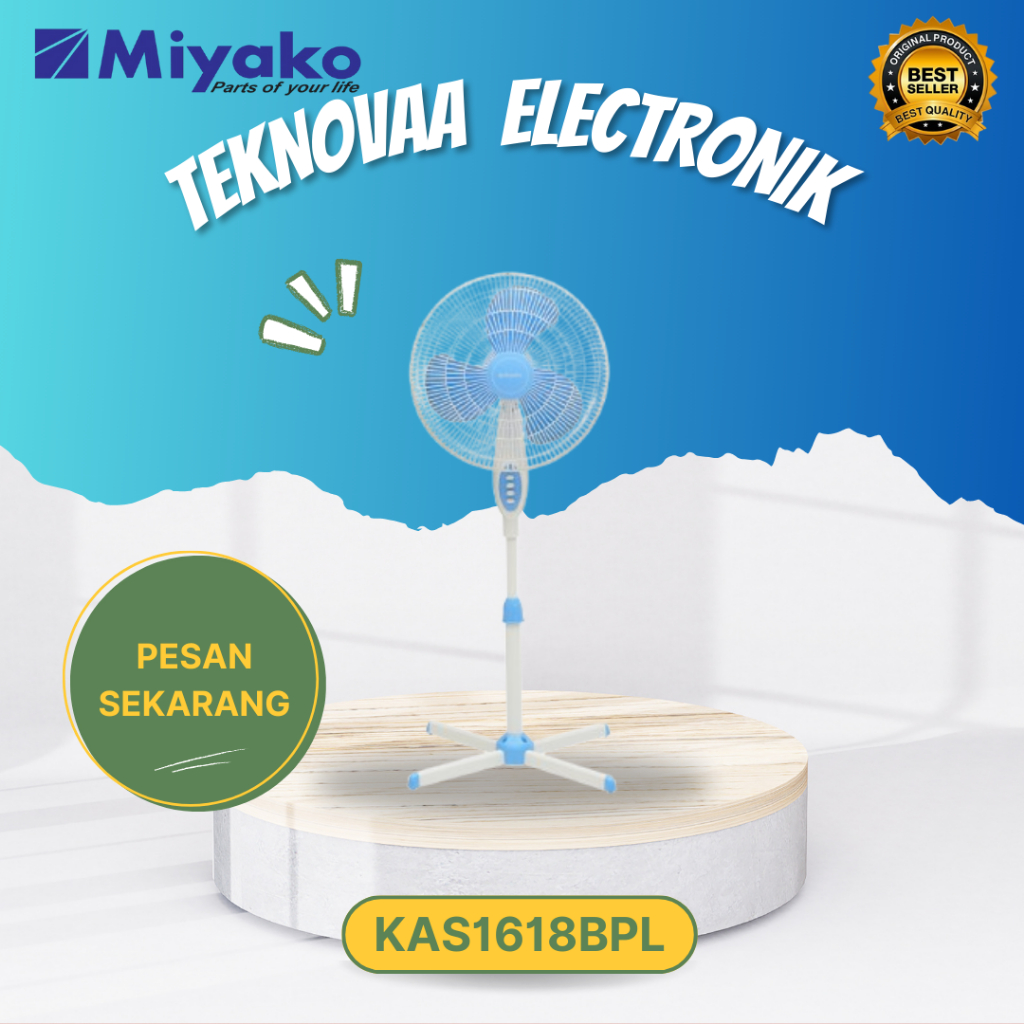 MIYAKO KIPAS ANGIN KAS 1618B PL STAND FAN/KAS1618BPL/KAS1618BPL/ORIGINAL MIYAKO/BERGARANSI RESMI