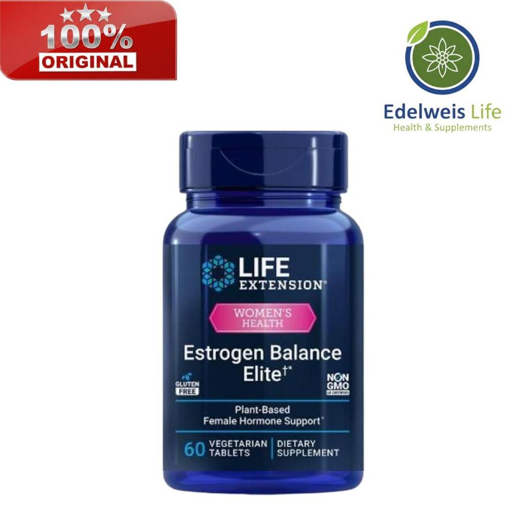Life Extension Estrogen Balance Elite 60 Tablet untuk Keseimbangan Hormon Wanita - Dengan Ekstrak Ho