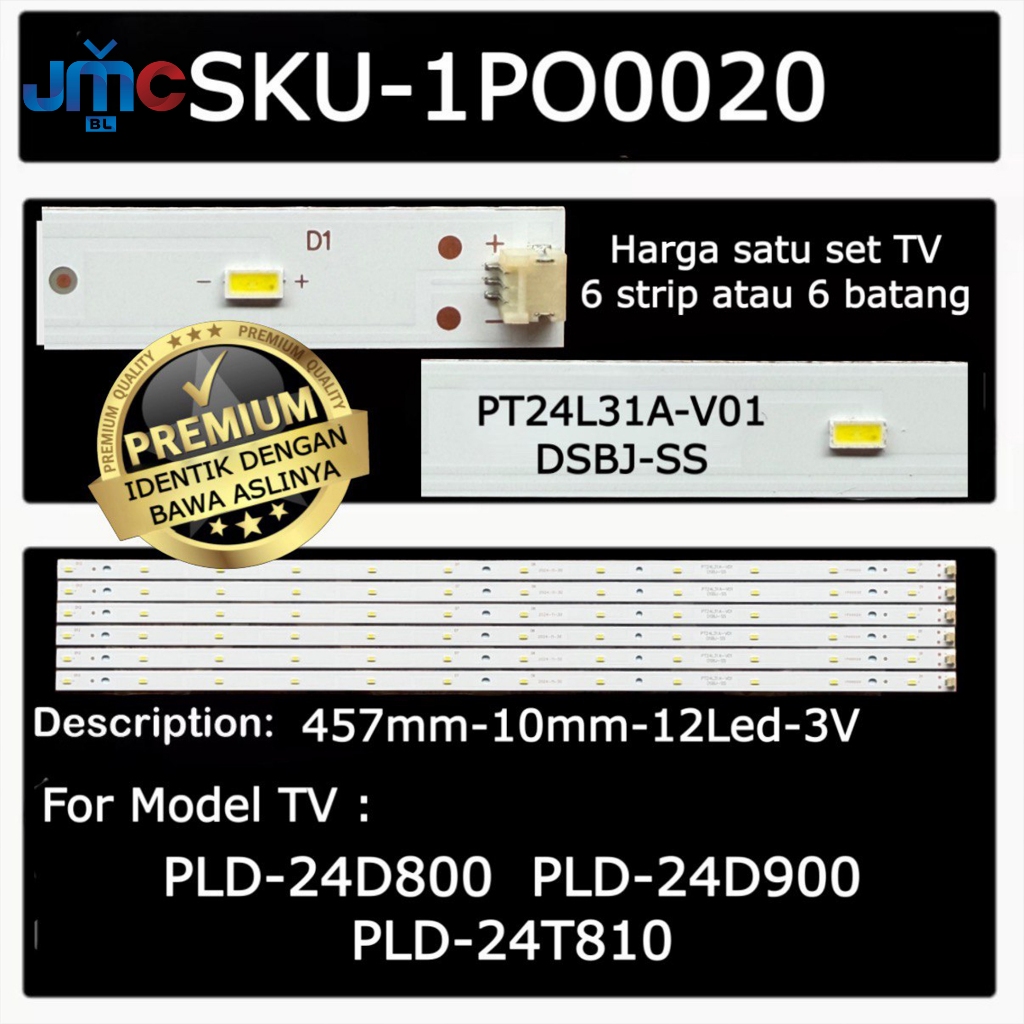 Backlight TV POLYTRON PT24L31A-V01 24 Inch PLD-24D800 24T800 24T810 24D900 24D901 24D800W