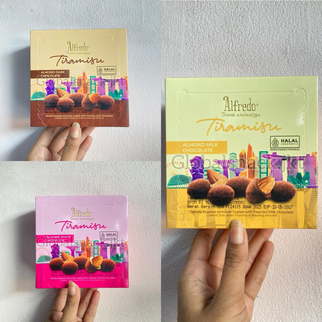 ALFREDO TIRAMISU ALMOND MILK CHOCOLATE / ALMOND WHITE CHOCOLATE / ALMOND DARK CHOCOLATE 55g