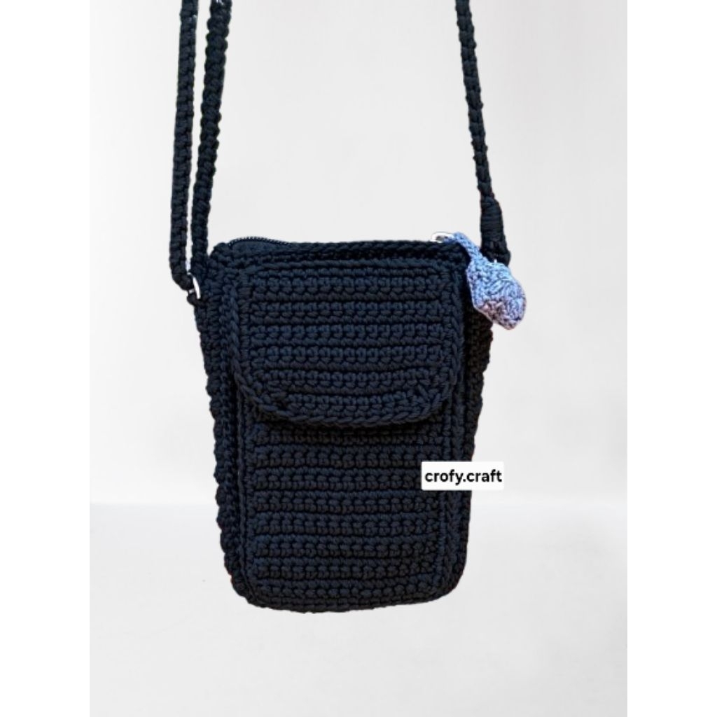 Crocy Mini Selempang | Tas Selempang Wanita | Tas Rajut Simpel | Tas Casual