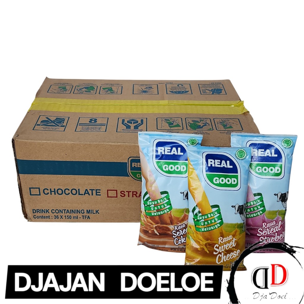 Susu UHT Real Good Bantal KARTON - Netto 150 ml x 36 pcs