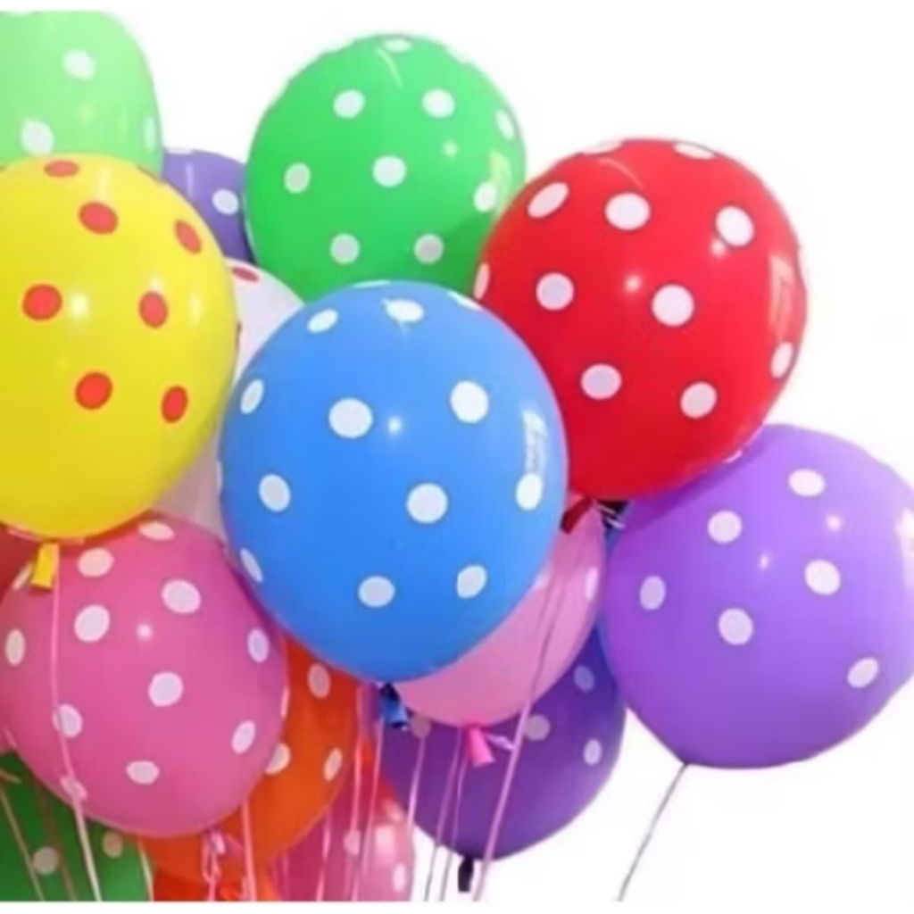 Ballon polkadot isi 100 Pcs | balon polkadot isi 100pcs