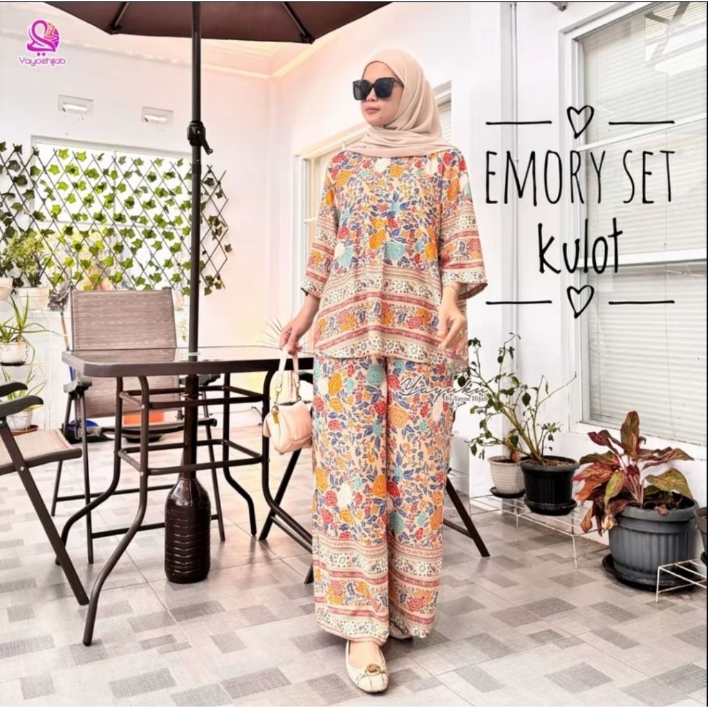 Emory one set kulot rayon viscose