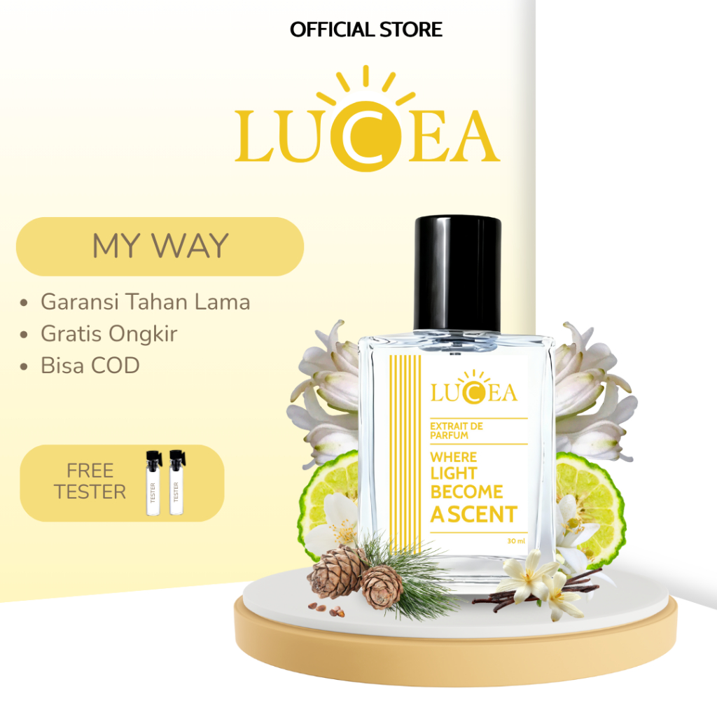 LuceaScent | Parfum My Way Parfume Cowok Cewek Uniseks Aroma White Floral, Tuberose, Citrus Tahan La