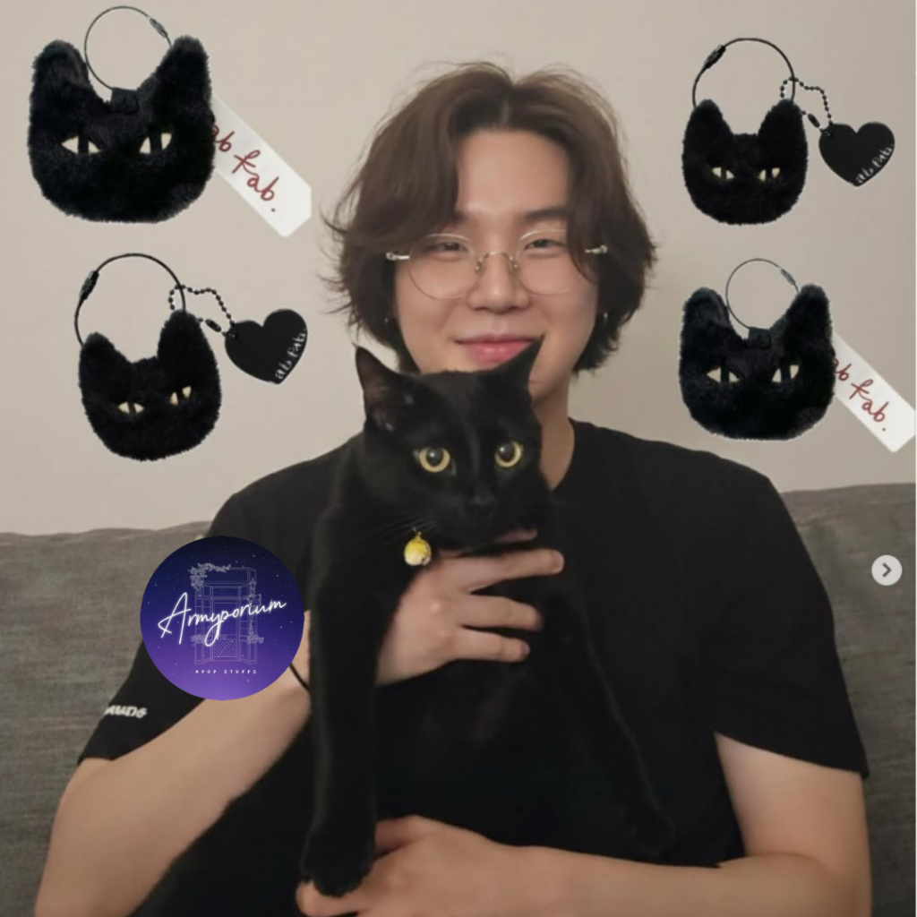 [PLNSN] AB FAB Keyring Black Cat Suga Yoongi BTS