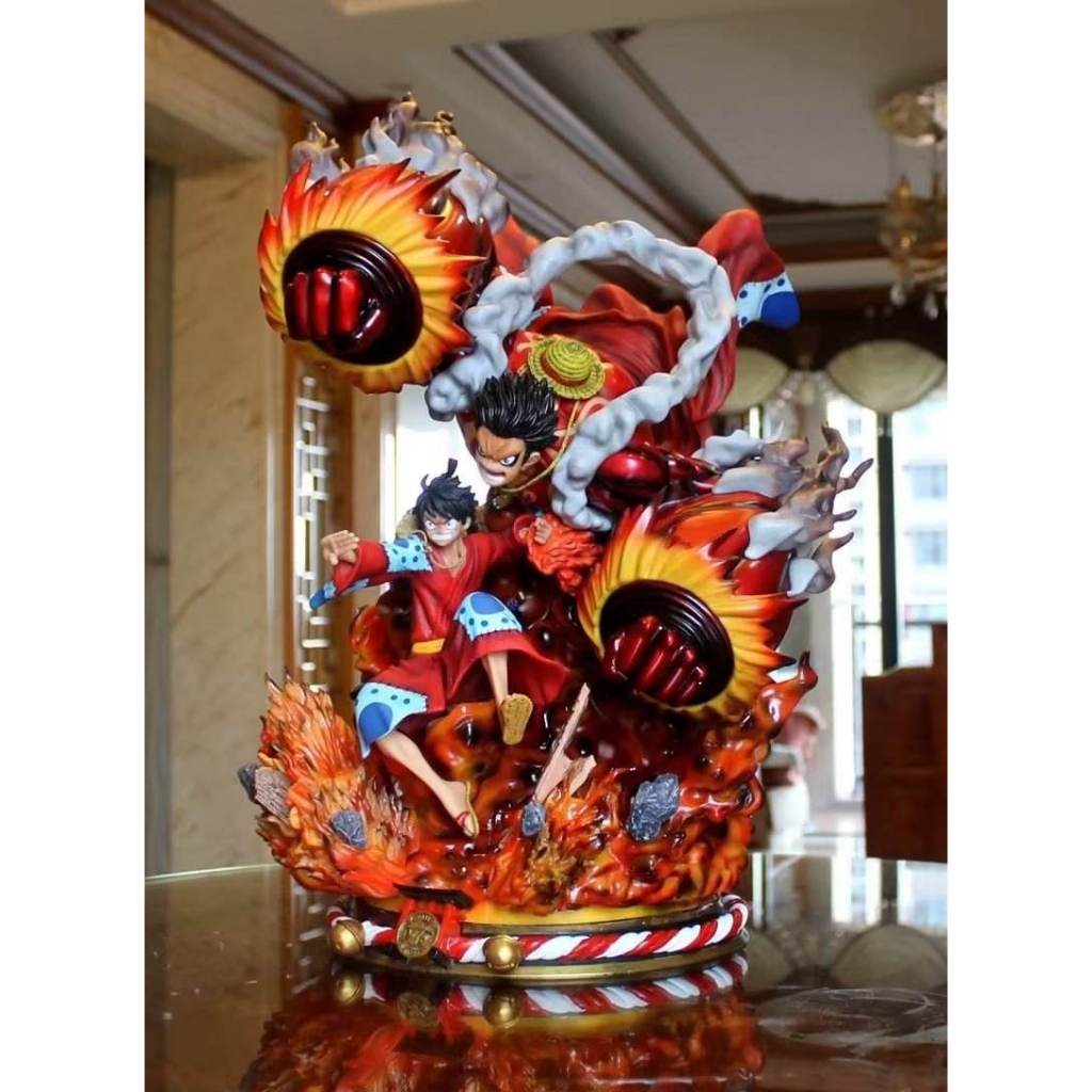 Statue One Piece Luffy Gear4 Wano PVC ABS Semi Resin Tinggi 35cm Perfek Grade
