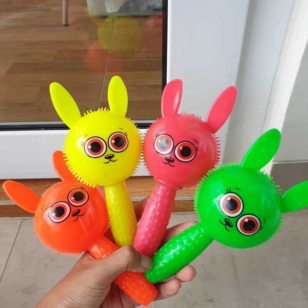 Rubber Stick Toys Boneka Lampu dan Suara / RUBER STICK Mainan ubur bunyi panda kelinci Mainan Best S